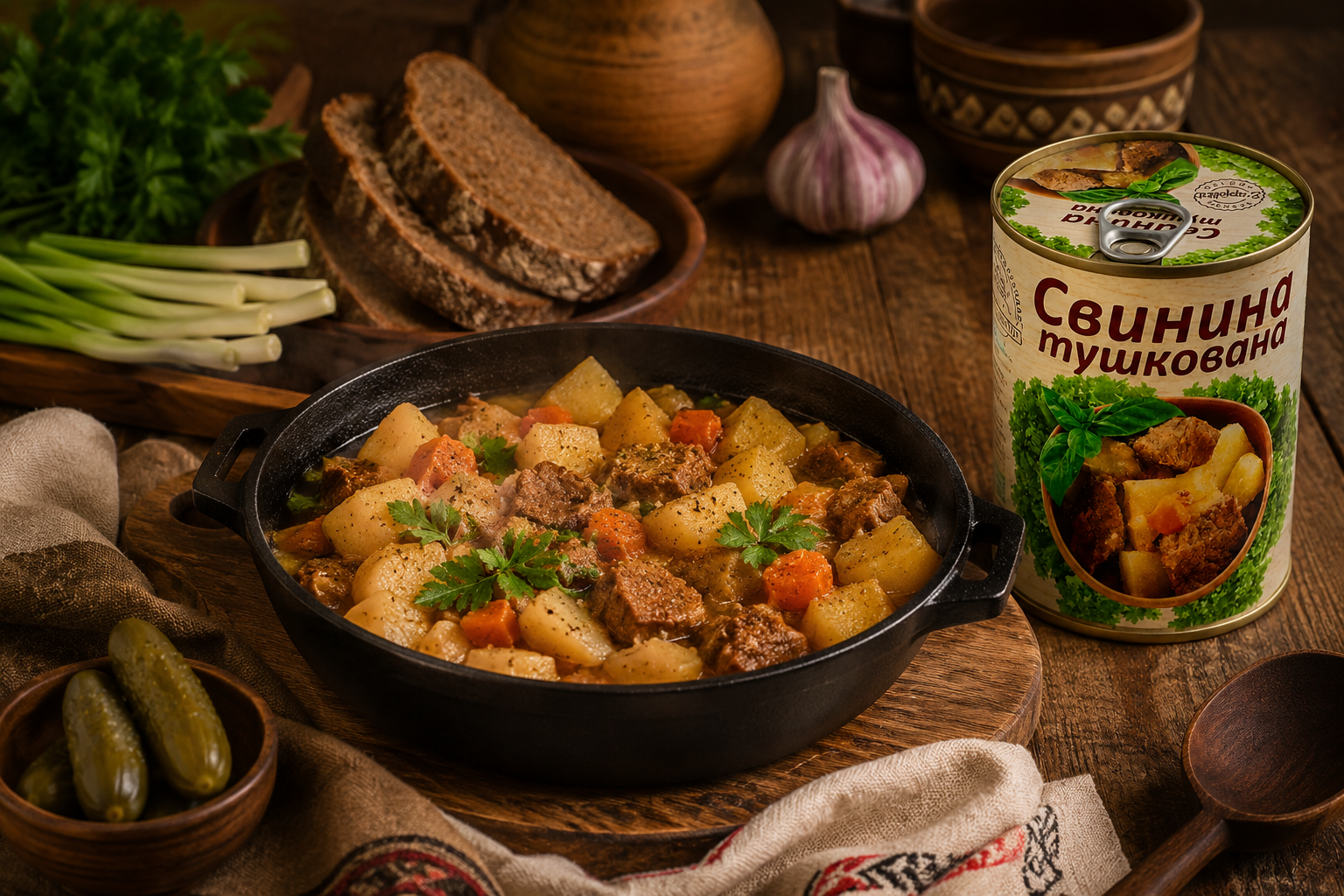 Тушкована картопля зі свининою L’appetit