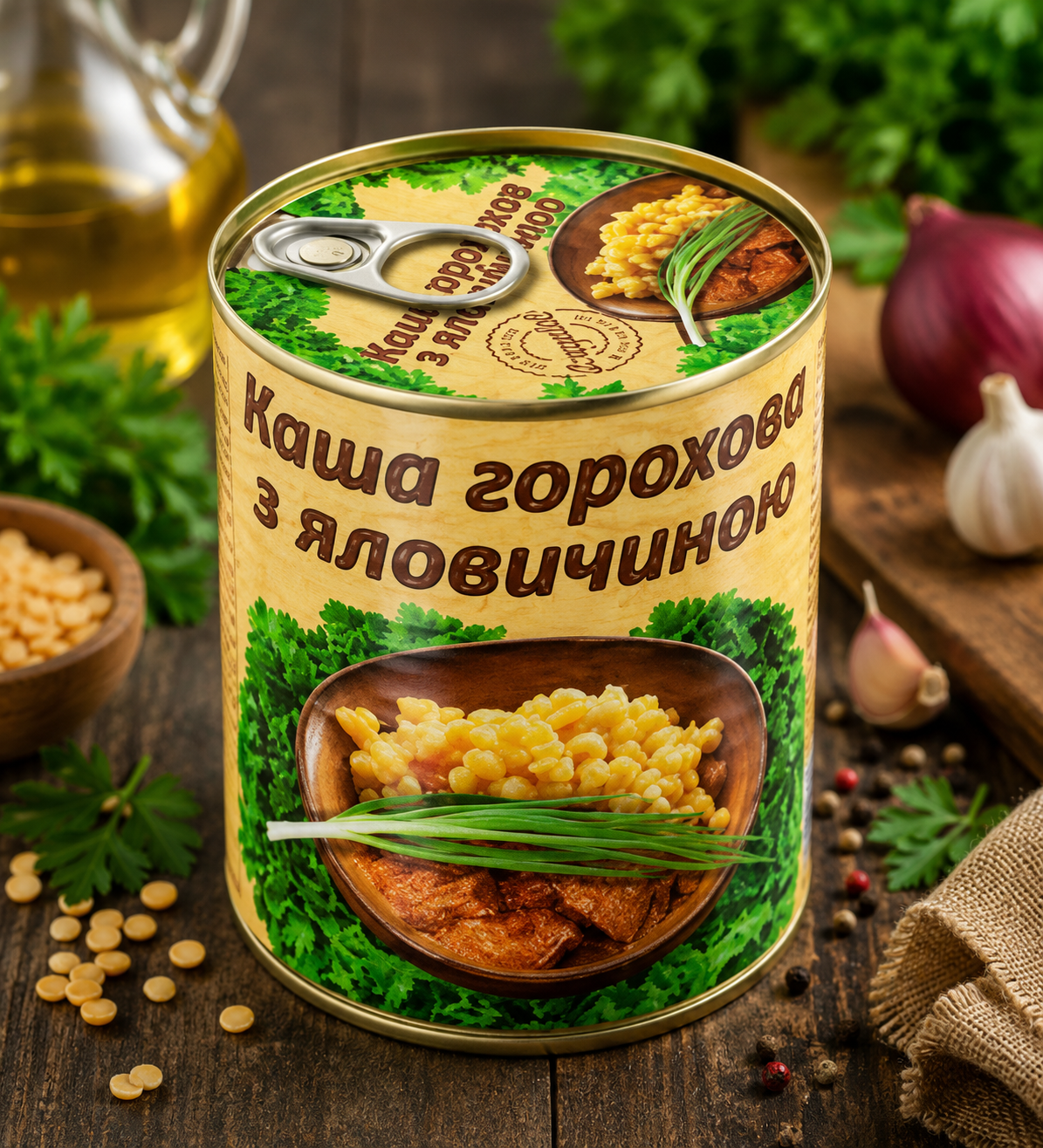 Каша L'appetit горохова з яловичиною 350 г