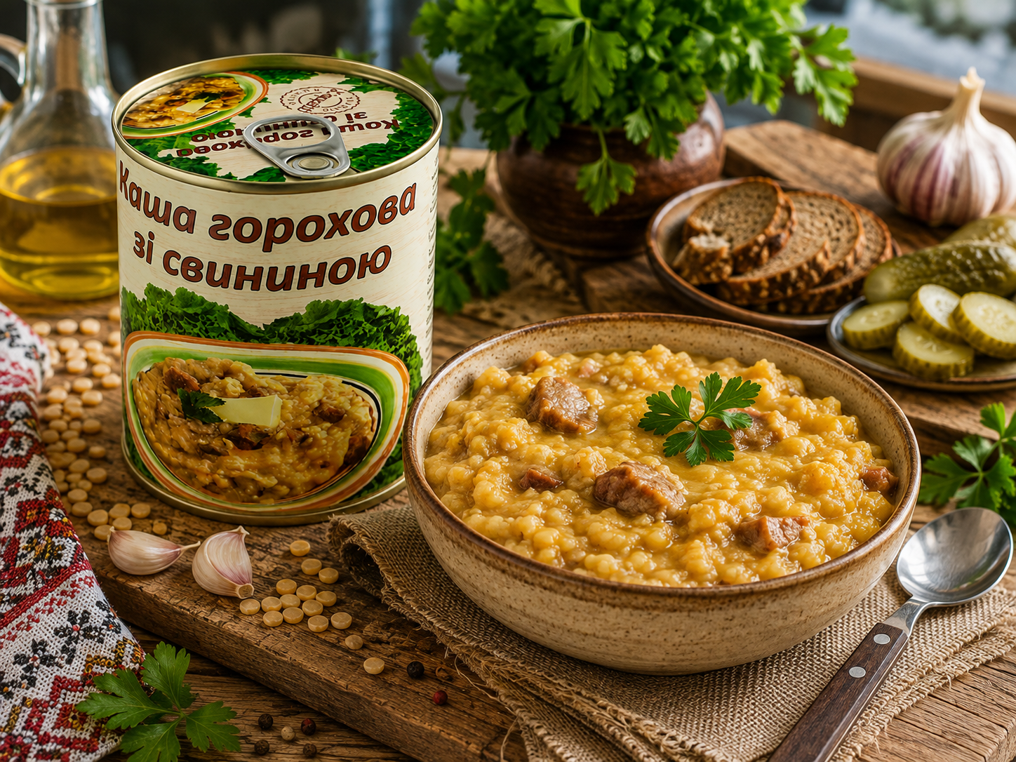 Каша горохова зі свининою L'appetit 350 г - Зображення 2
