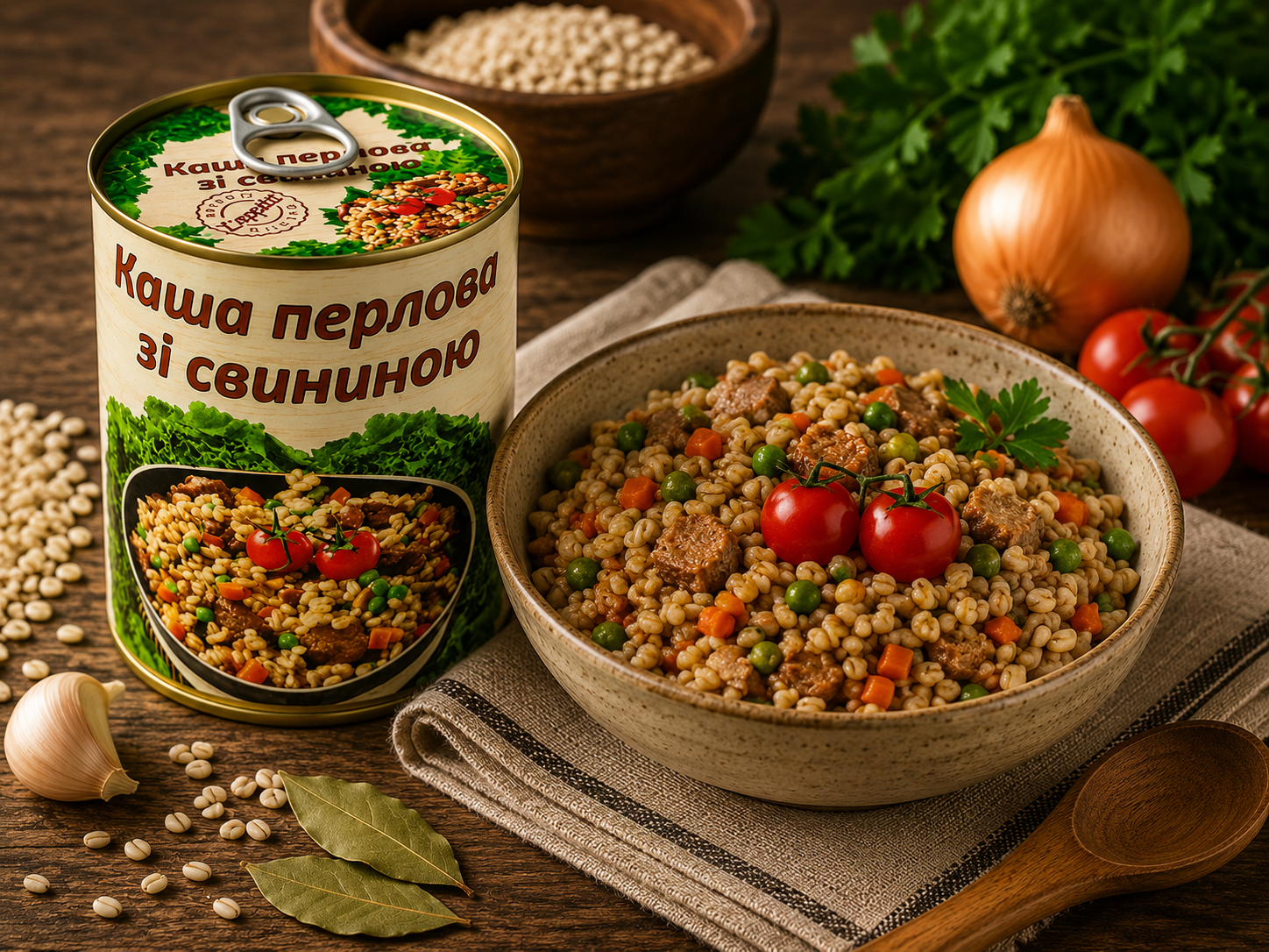 Каша перлова зі свининою L'appetit 340 г - Зображення 2