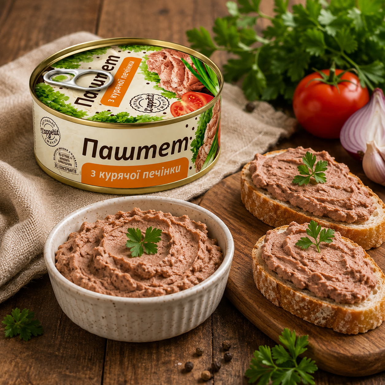 Паштет із курячої печінки L'appetit 240 г - Зображення 2