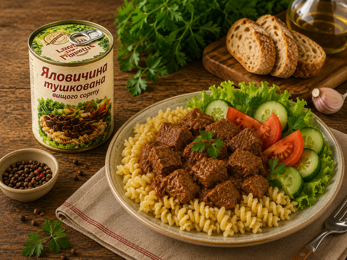 Яловичина тушкована L'appetit 340 г - Зображення 2