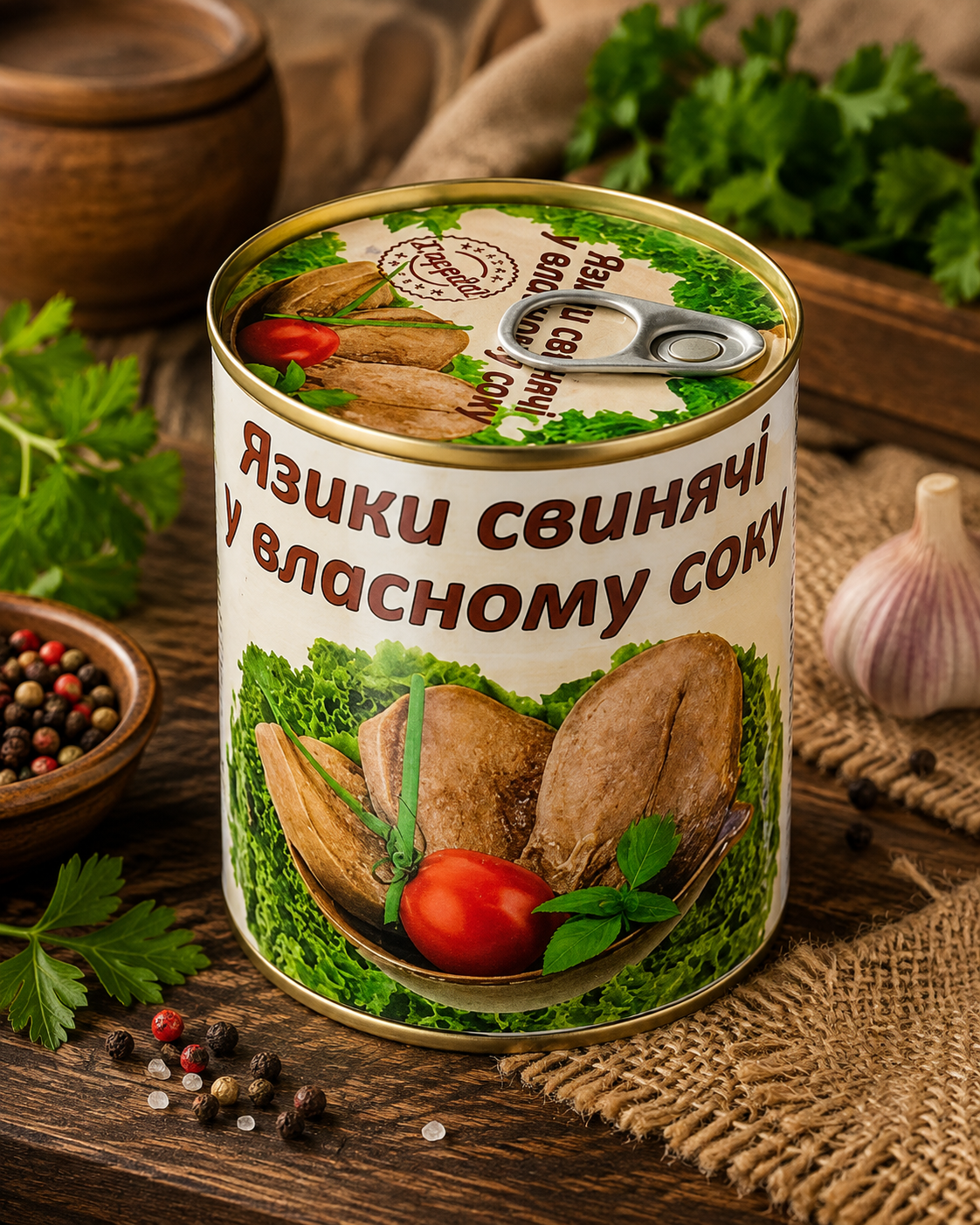 Язик свинячий в власному соці L'apetit 350г - Зображення 2